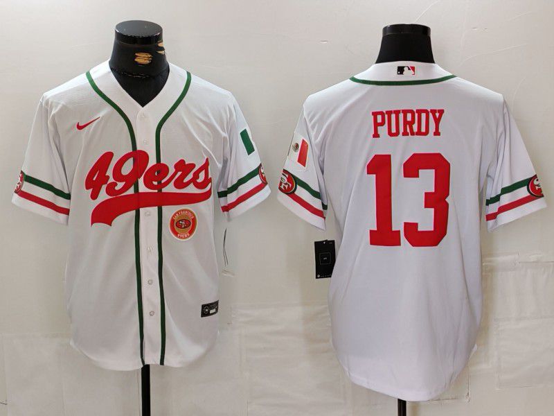 Men San Francisco 49ers #13 Purdy White Joint Name 2024 Nike Limited NFL Jersey style 3